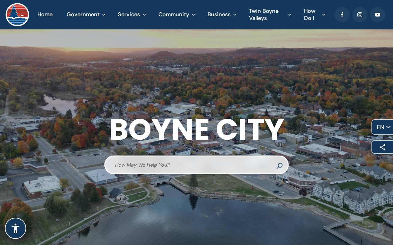 Boyne City government building and official city services