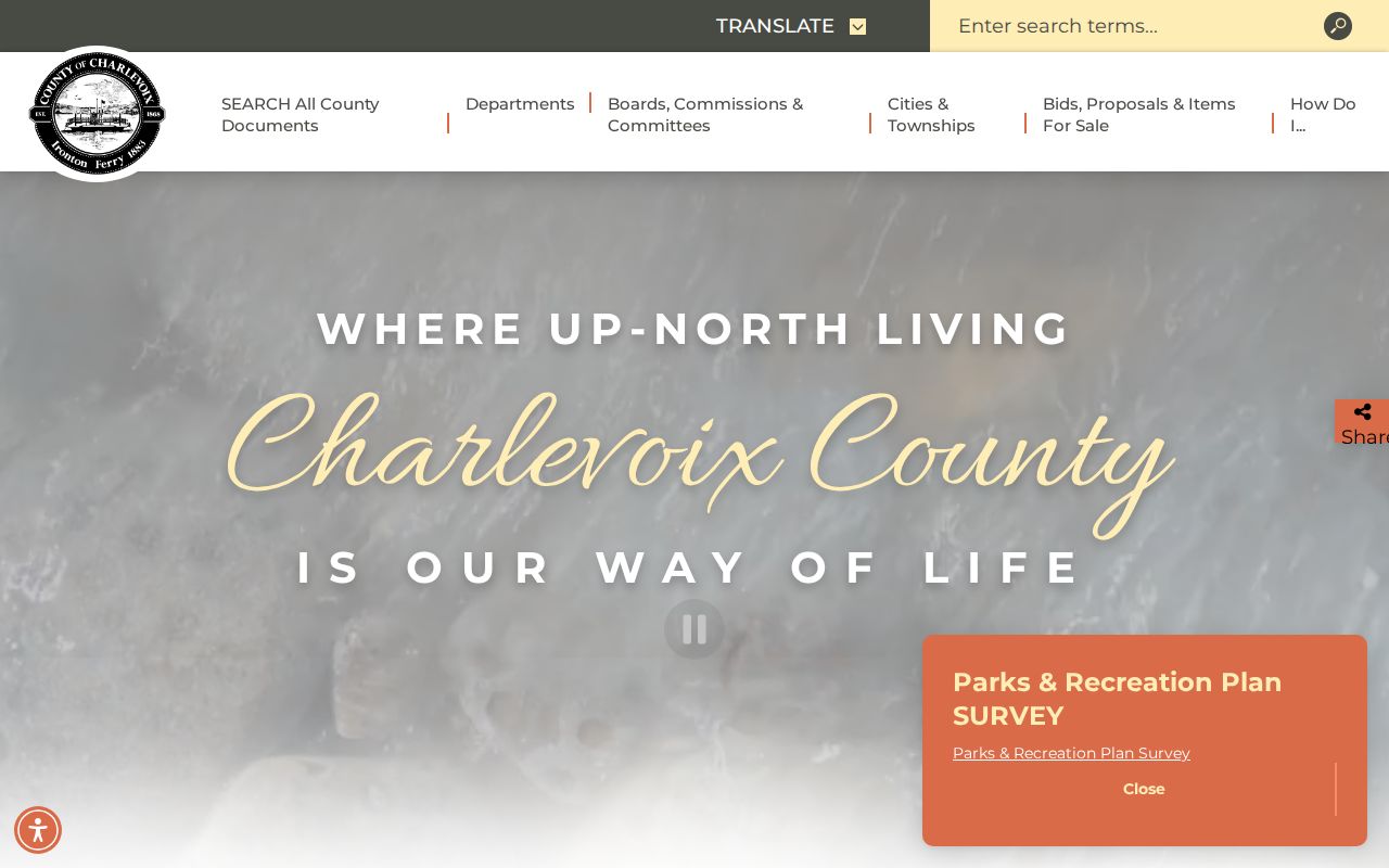 Official Charlevoix County government homepage for local record offices